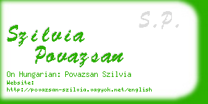 szilvia povazsan business card